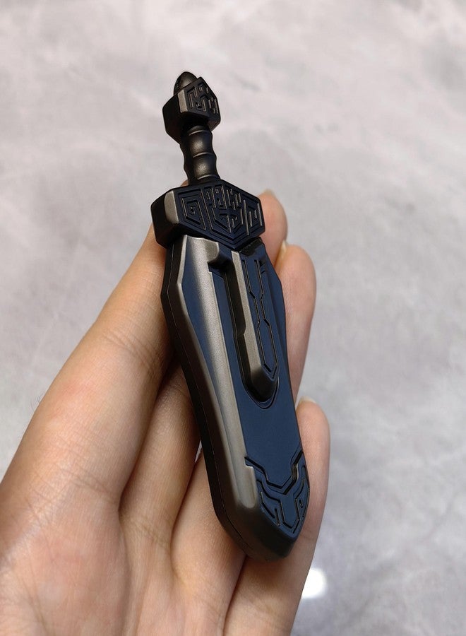 T-Conceal EDC Sword Decompression Toys Fidget Sliders Fidget Toys Stress Relief for Adults Magnetic Metal Toys Anti-Anxiety Office Desk Toys (Grey) - Image 3